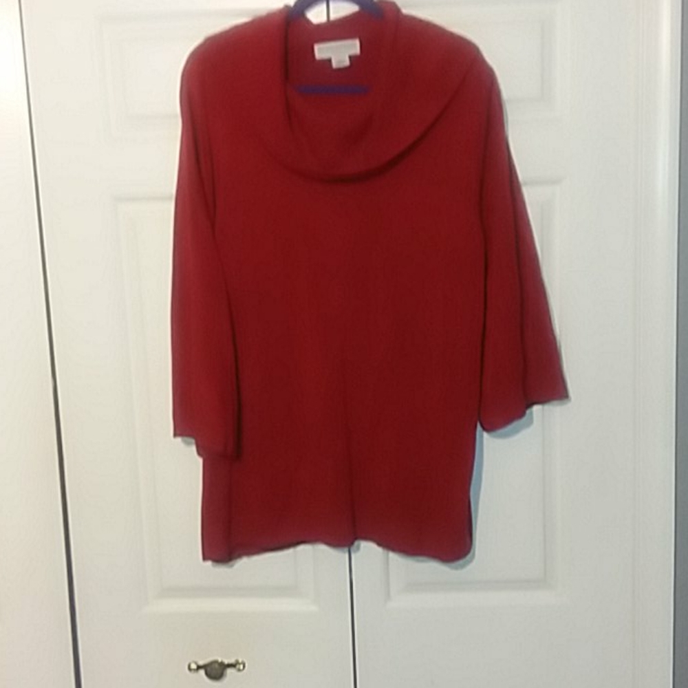Sagharbor, Red cowneck sweater Sz 3x